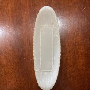 Lenox butter dish with gold trim